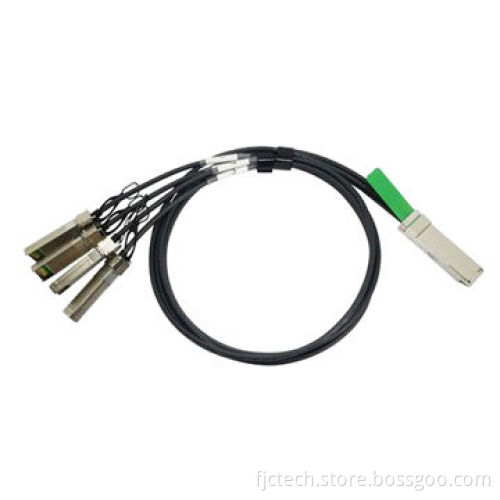 1m QSFP+ to 4 SFP+ Direct Attach Copper Breakout Cable, 3.3V Supply VoltageNew